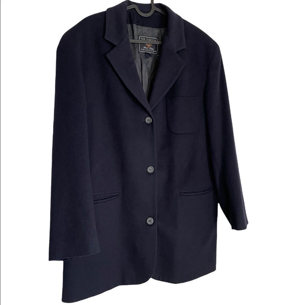 THE LIMITED COLLECTION Vintage Navy Oversized Cashmere and Wool Blazer